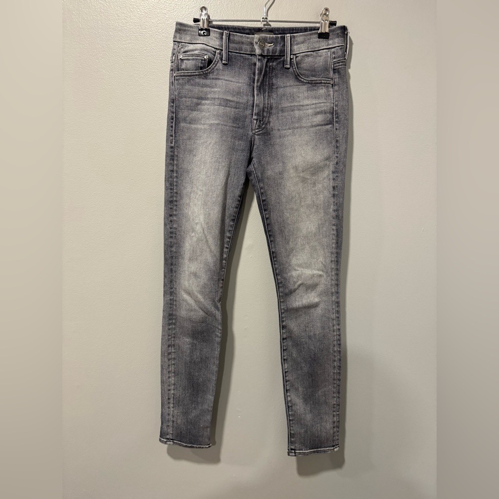 MOTHER Skinny Jeans in Faded Gray Wash